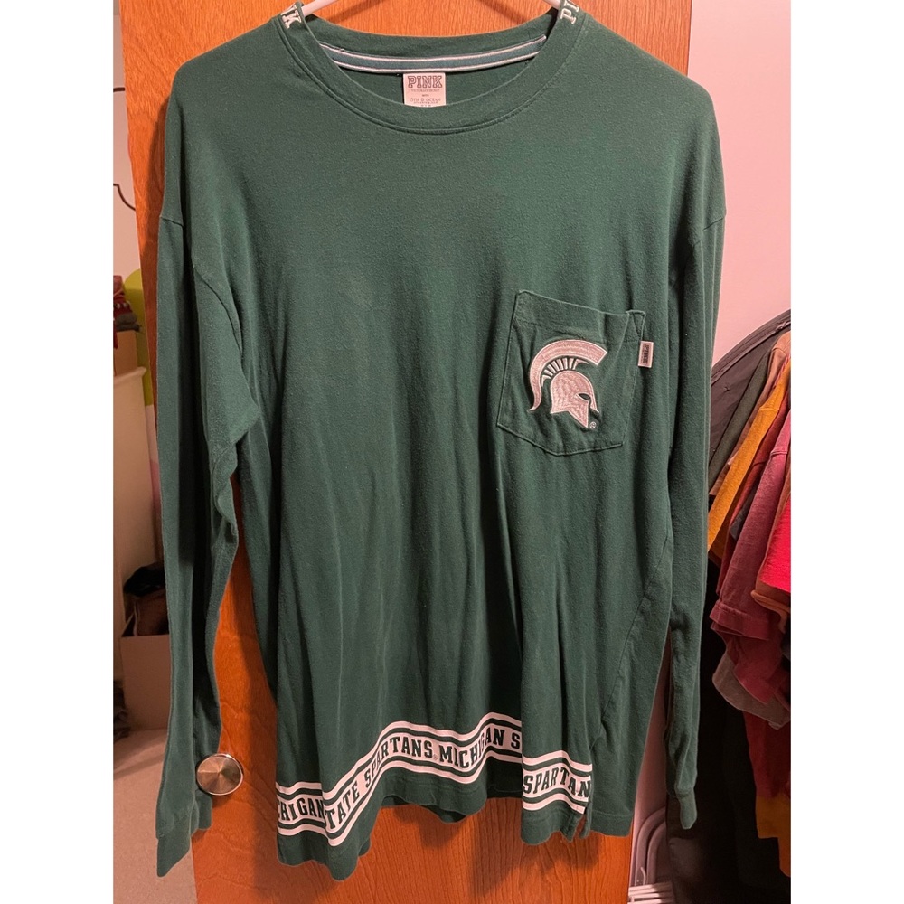 PINK Michigan State Long Sleeve Tee